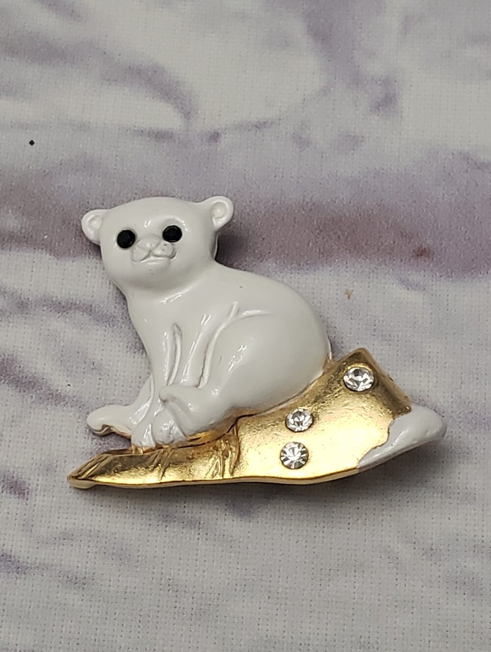 DANECRAFT 80s NWOT Adorable Polar Bear Brooch Pin